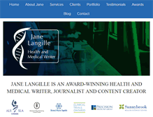 Tablet Screenshot of janelangille.com